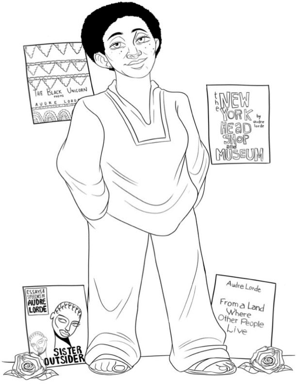 Lorde Color Page Audre Lorde & Harriet Tubman | Sing, Color, Read, and Write with Black ...